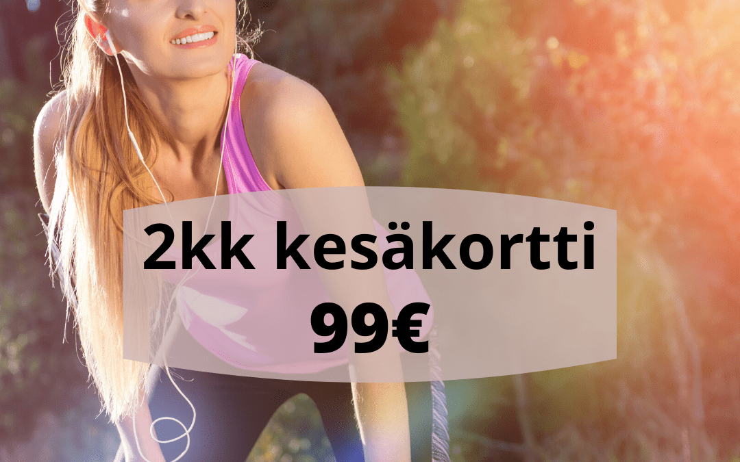 2 kk kesäkortti 99€ + kaupan päälle TANITA-kehonkoostumusanalyysi (arvo 158€)